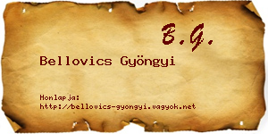 Bellovics Gyöngyi névjegykártya